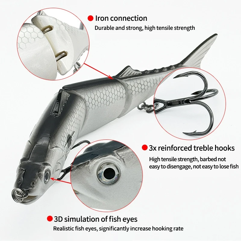 225CM 111G Balam Lures for Pike Big Catfish  Swimbait Fishing Baits Jointed Bionic Bait Artificial Hard Bait balam leurre peche