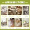 40 x 72 inches, 1.5mm thick transparent desktop protective film, used as a desk pad for desktops, coffee and restaurant tables 6