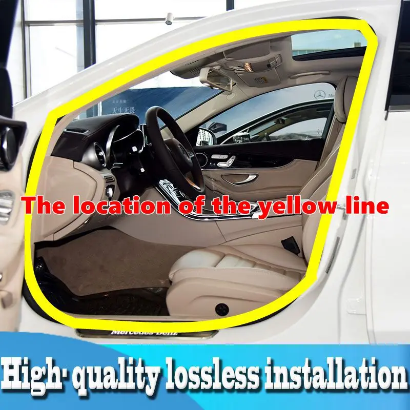 BMW 5 시리즈 E60 E61 520i 523i 525i 528i 530i 535i 전면 및 후면 도어 프레임 씰링 엣지 보호 스트립에 적합