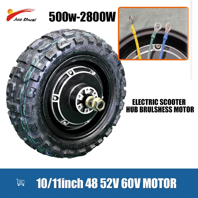 

Electric Scooter Hub Motor Pressure-Resistant Wheel Explosion-Proof Replacing Hub Motor 10 " 11" Road/Offroad Tire E Scooter