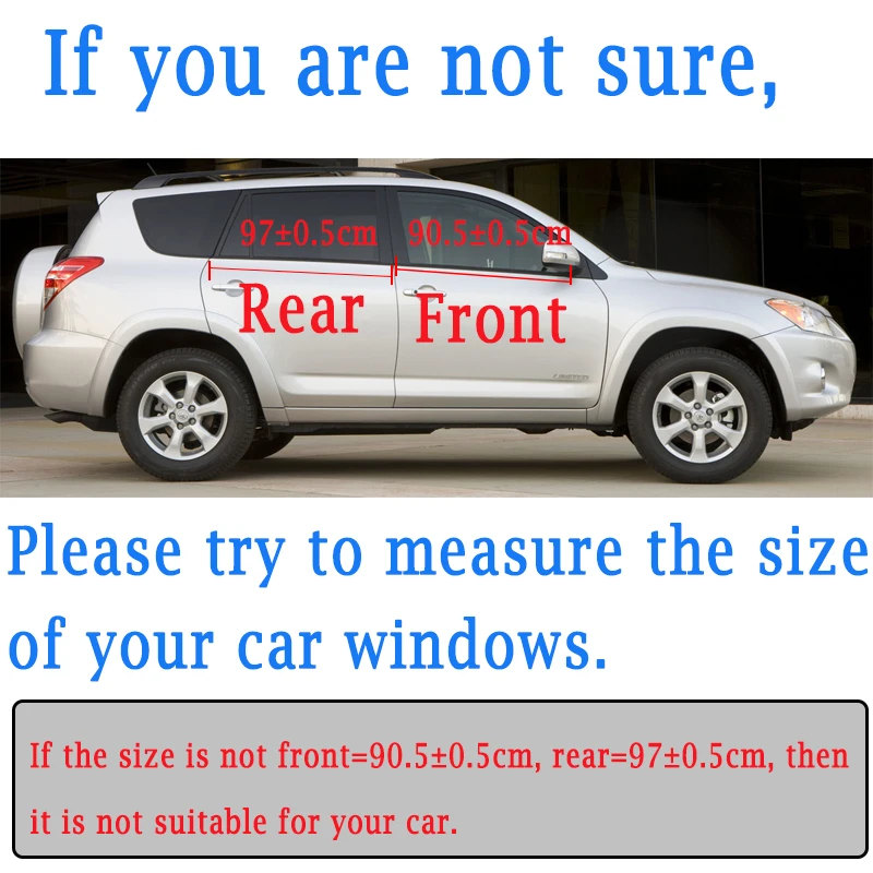Car Window Weatherstrips Toyota RAV4 2009-2012 Window Weatherstrip Belt Trim Waterproof Front Rear Outer Windows Glass Sealing Rubber Strips