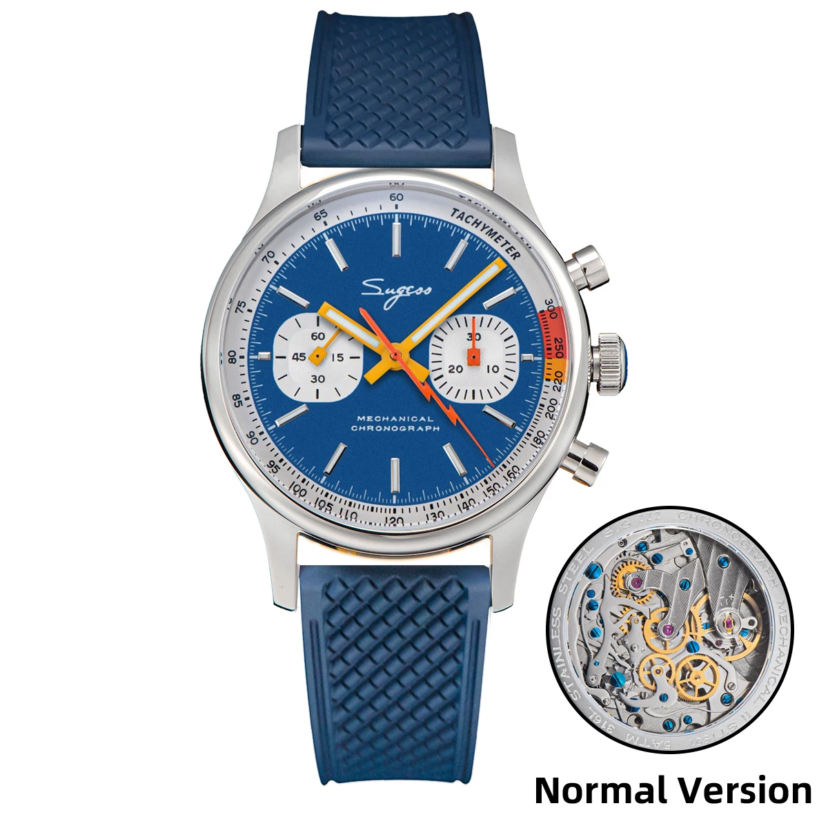 Sugess Fliegeruhr mit Möwenwerk Schwanenhals Armbanduhr mechanisch          - Bild 33 von 45