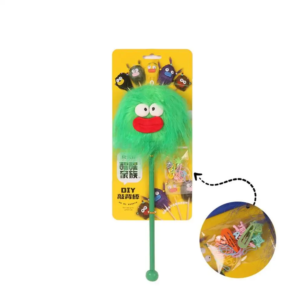 Manual Massage Hammer Cute Plush Massage Hammer Manual Massage Tool Soft Massage Stick Knock Massage Stick For Neck & Waist