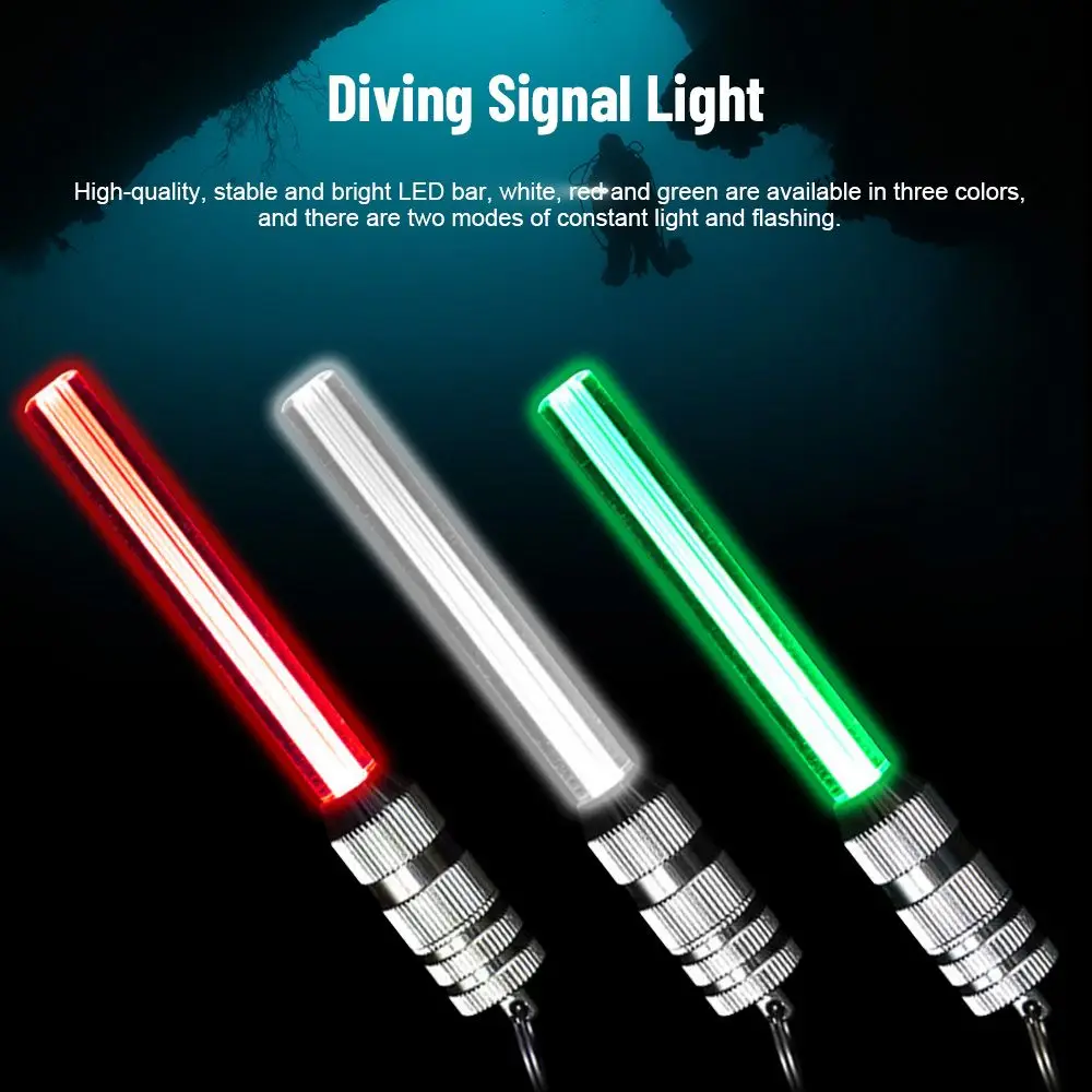 

Sports Snorkeling always on/flashing Diving Flashlight Diving Signal Lamp LED Fluorescent Stick Underwater Signal Light