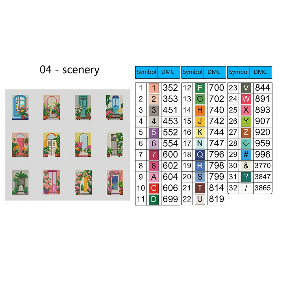 Diamond Painting Flower Full Square Mosaic Door Embroidery Cross Decor 12pcs/set For Home Handmade Gift diamond painting diamond painting accessories