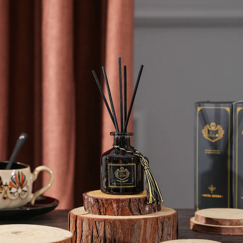 50ml Household Indoor Toilet Deodorant Aromatherapy Bottle Reed Diffuser Set Rattan Dried Flower Lasting Fresh Air Fragrance Set