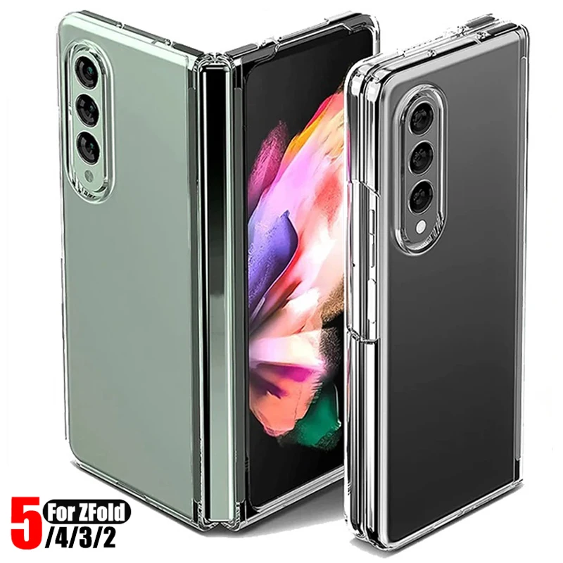 For Samsung Galaxy Z Fold 5 4 3 Protective Cover Hard PC Clear Protection Shell Transparent Phone Cases for Galaxy Z Fold5