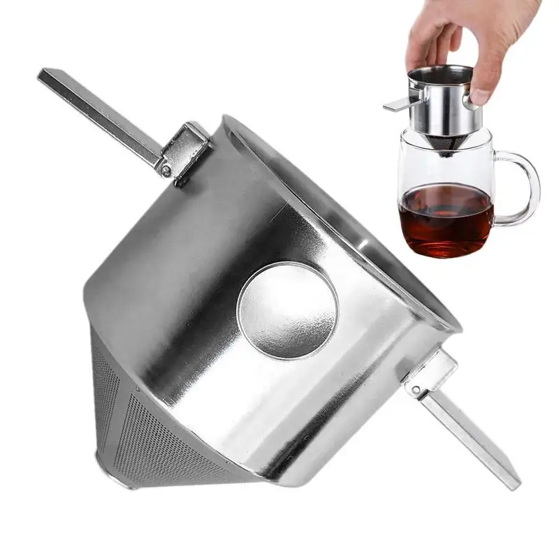 

Portable Foldable Coffee Filter Fine Mesh Coffee Filter Stainless Steel Easy Clean Reusable Pour Over Coffee Dripper Filter