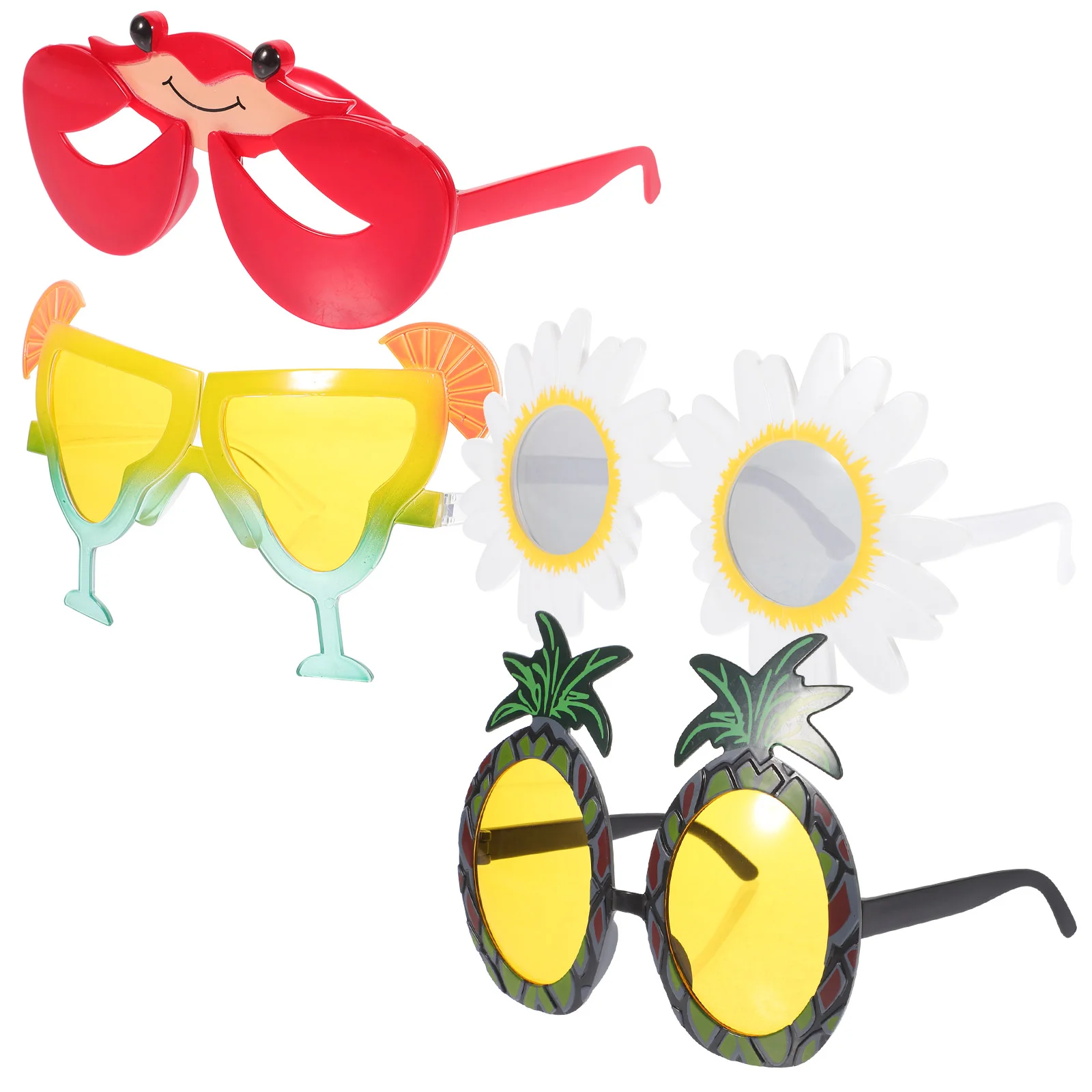 

4 Pcs Eyeglasses Party Funny Ornaments Decorations Novelty Sunglasses Beach Decorative Fancy Dress Banquet