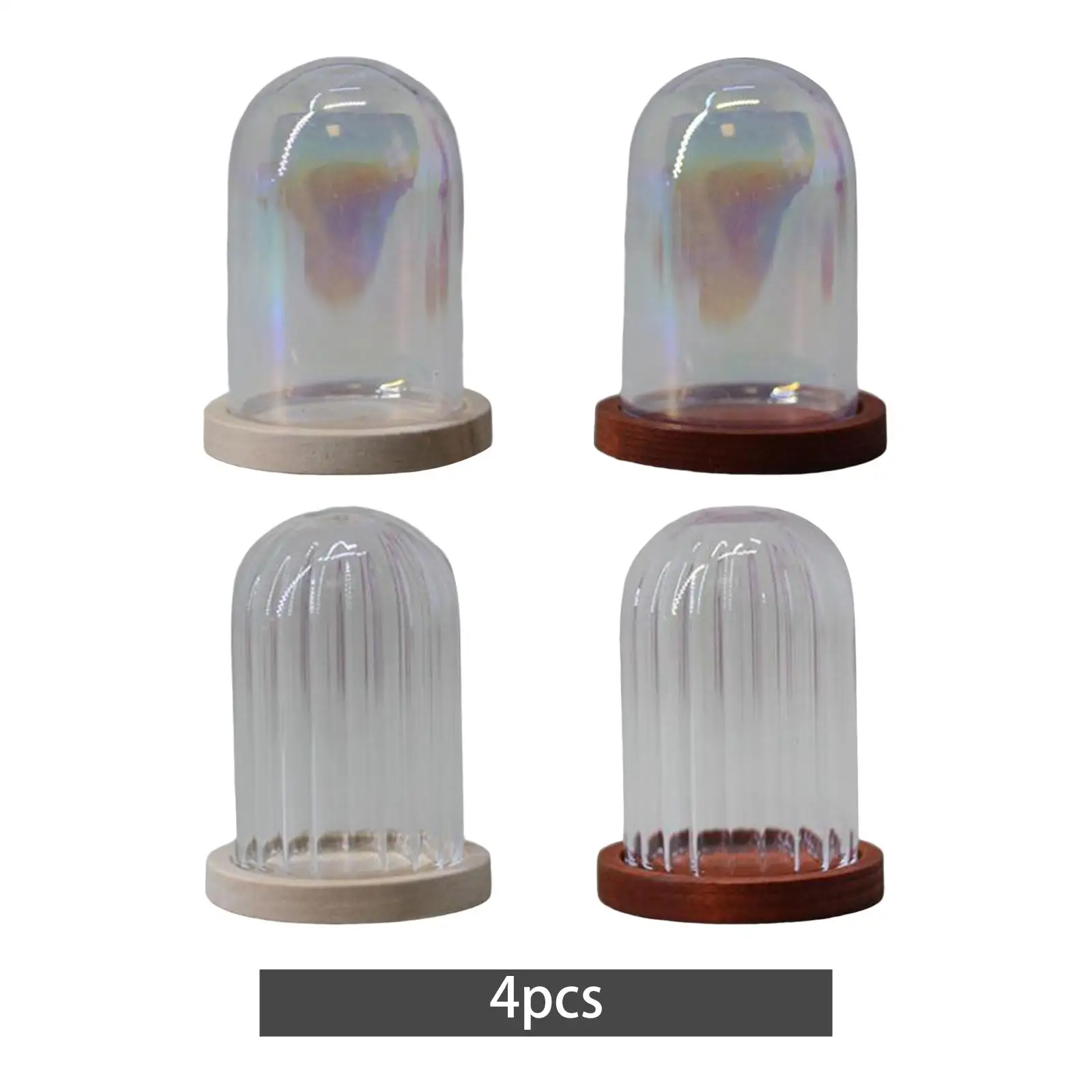 Vaso A Cupola Cloche In Vetro Decorazione In Miniatura Della Casa Delle Bambole Con Contenitore Di Base