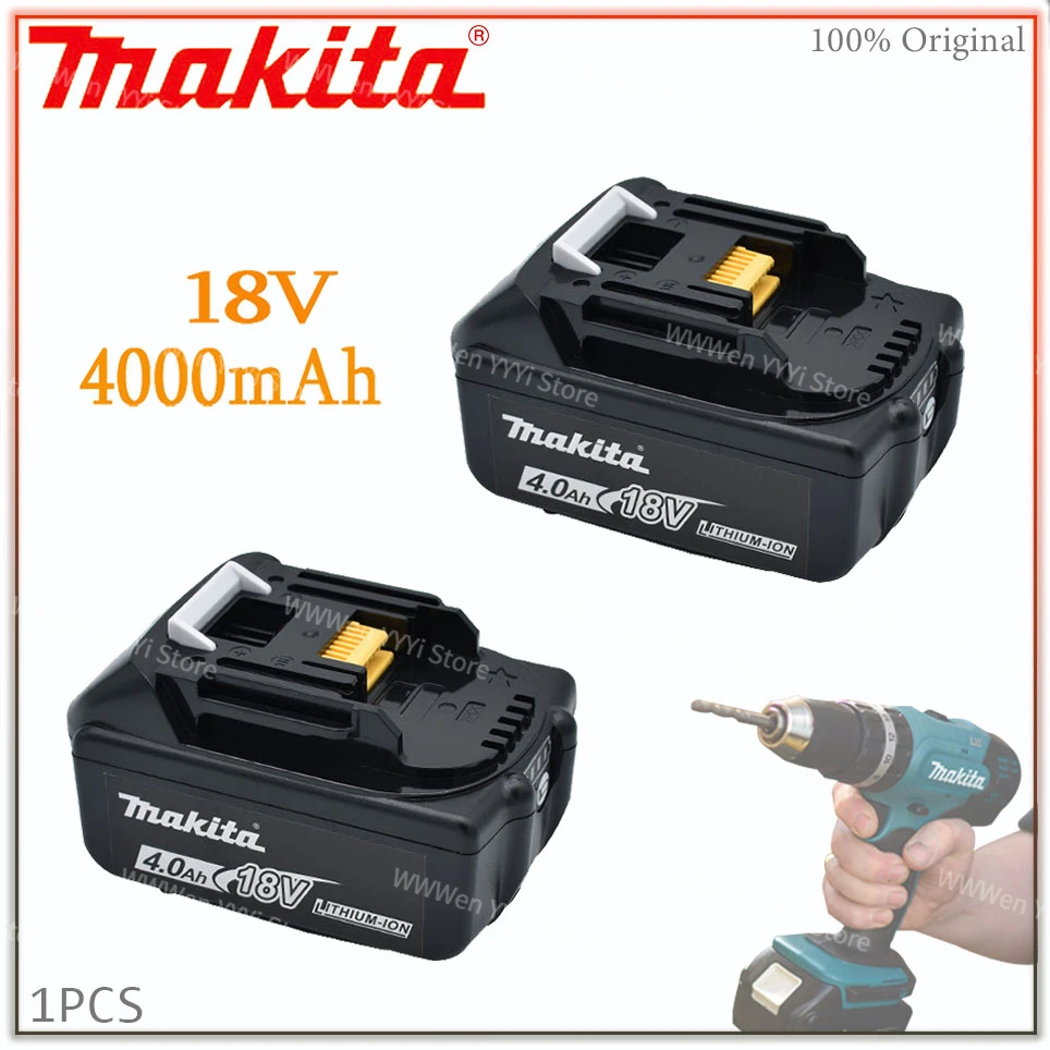 

Makita 100% original 18V Makita 4000mAh lithium-ion rechargeable power tool 18V replacement battery BL1860 BL1830 BL1850 BL1860B