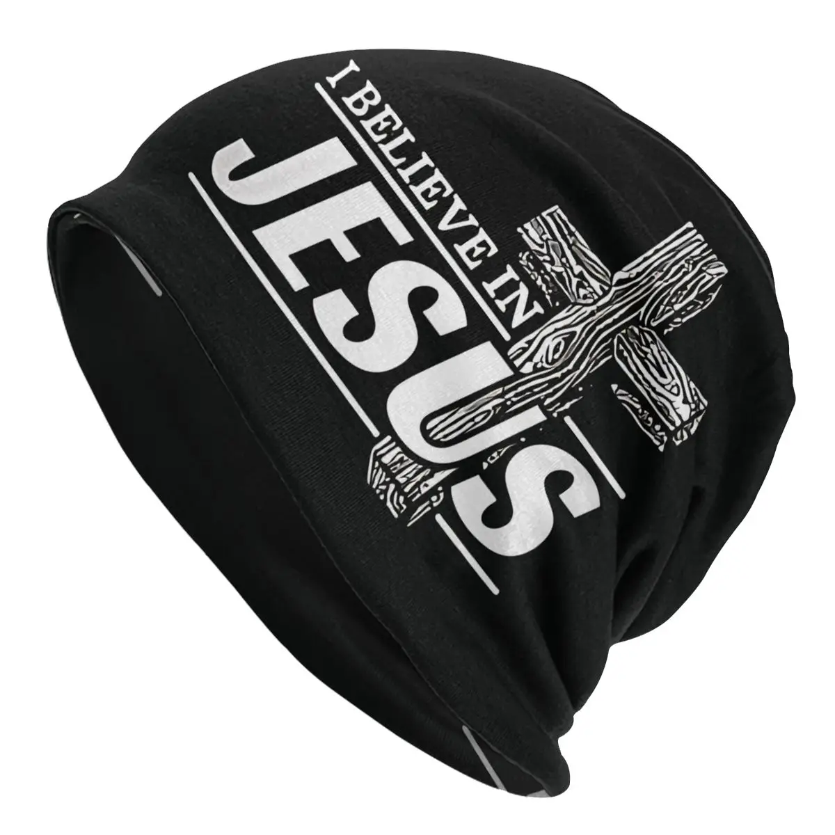 

I Believe In Jesus Christ Jesus Christ Women's Beanies Printed Chemotherapy Pile Outdoor Turban Breathable