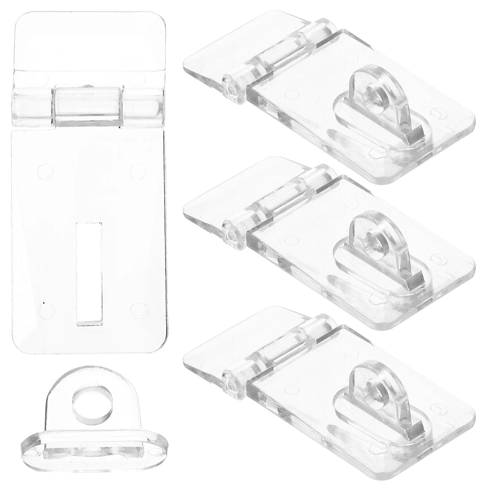 10pcs Acrylic Hasp Buckle Clear Latch Hasp Lock Latch Buckle for Jewelry Boxes