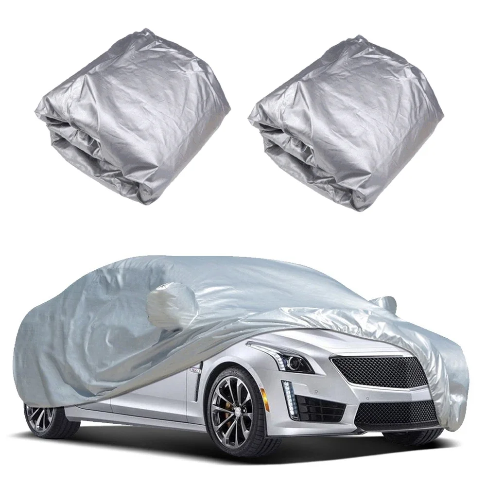 Universal Car Cover Full Cover Outdoor Indoor UV Protection Sunscreen Heat Protection Dustproof Scratch-Resistant Sedan M-XXL