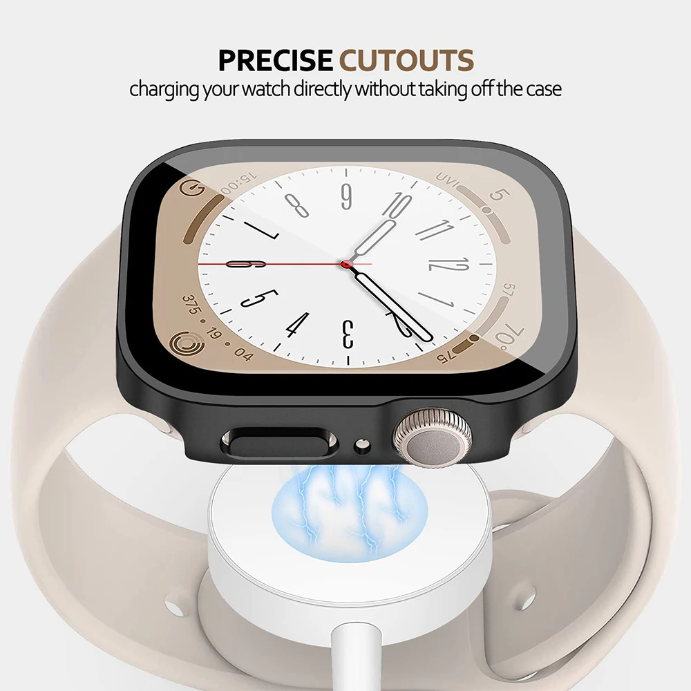 Waterproof Glass Cover Screen Protector for Apple Watch - Premium PC Protection