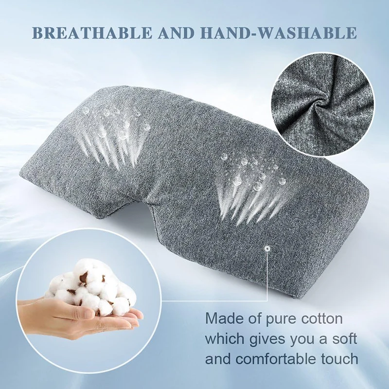 Luxury 100% Cotton Sleep Mask – Soft, Breathable, and Adjustable Nighttime Eye Cover