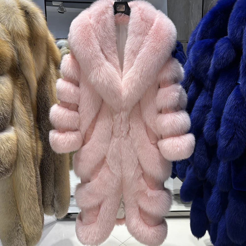 フォックスファー コート　ピンク ふわふわ可愛い ポンポン付き フォックスファー コート ピンク ふわふわ可愛い ポンポン付き 楽天