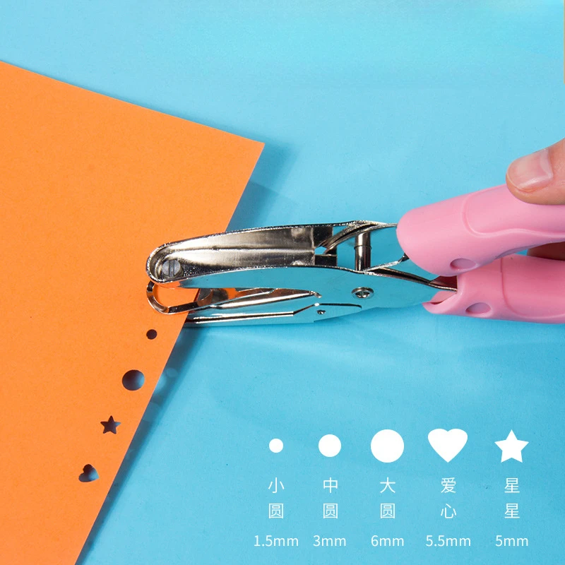 Manual Circular/heart-shaped Star Paper Punch DIY Set of Student Handmade Stationery