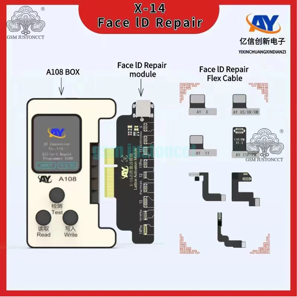 A108 Box Face Id True Tone Battery Programmer Per Iphone X-14 Pro Max Dot Projector Read Write Dot Matrix Face Id Repair Flex