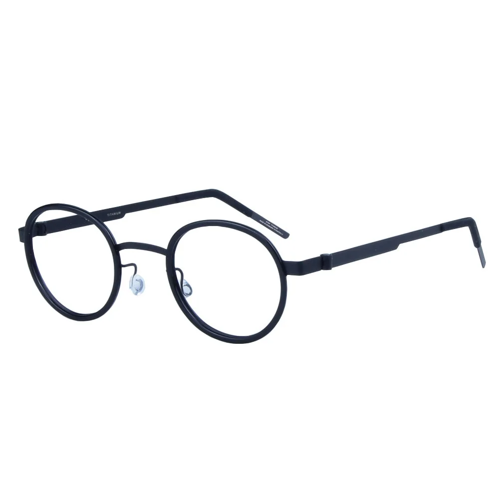 Denmark Brand Retro Round Titanium Glasses Frame Ultra-light