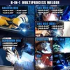 8-in-1 Welder Machine 200A MIG Welder Flux Core MAG Aluminum Spot Lift Stick Spool Gun Multifunctional Welding Tool with 2