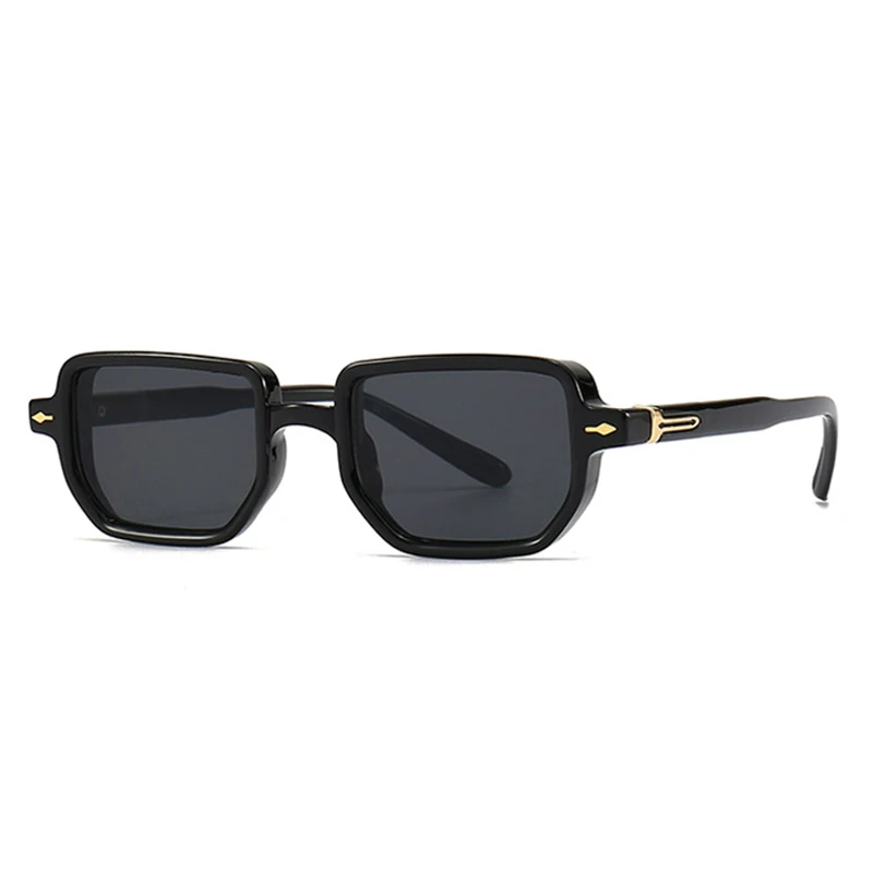 SHAUNA Ins Popular Fashion Rectangle Sunglasses Women Shades UV400 Retro Gradient Men Square Trending Rivets Sun Glasses_voghion.com