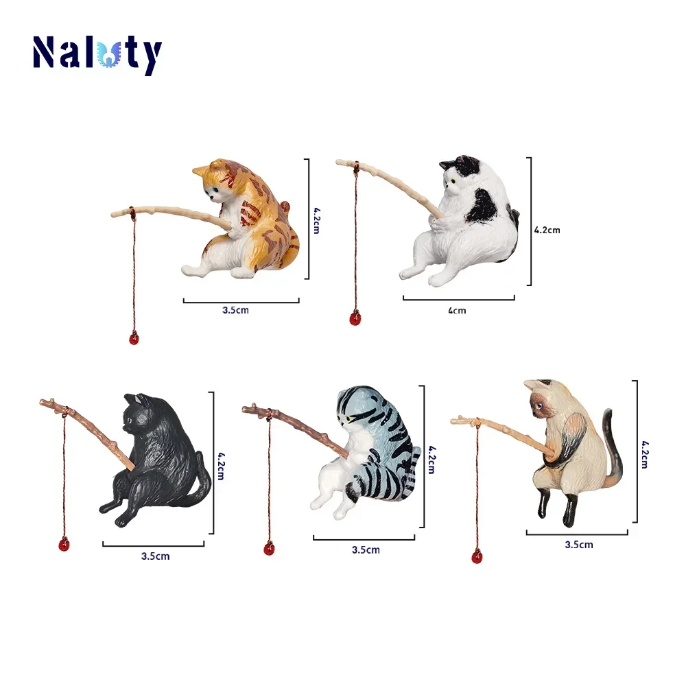 Aquarium Decoration 8 Style Small Fishing Cat Aquarium Accessories Landscaping Ornament Fish Tank Accessories Diy