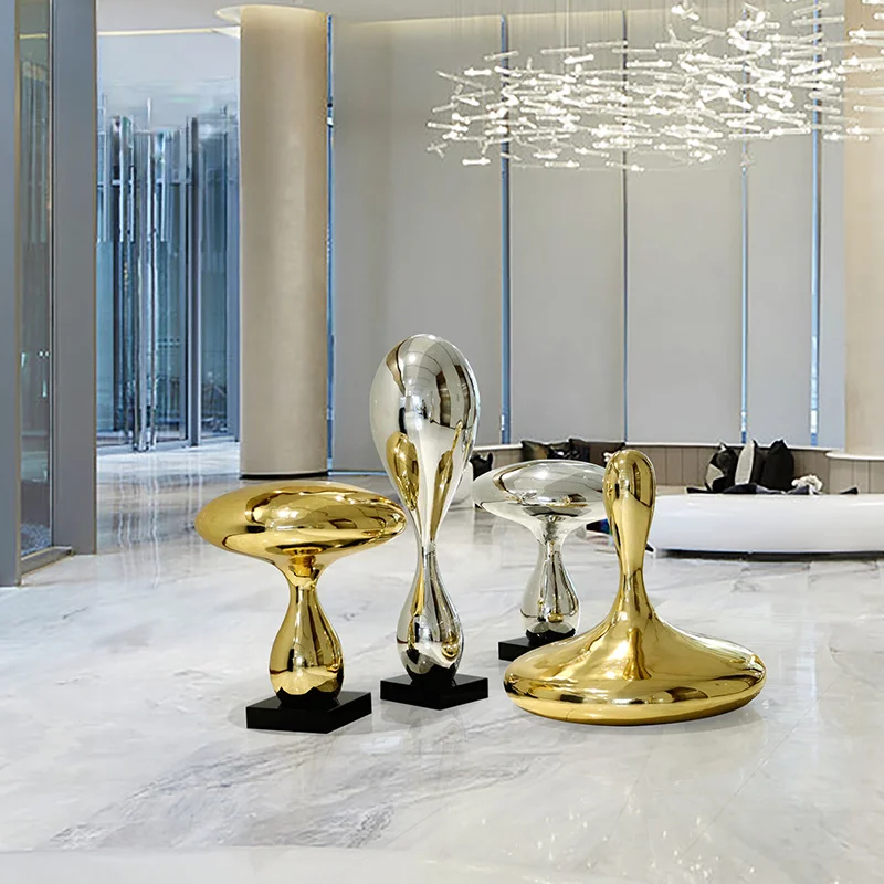 

Model Room Sculpture Decoration Hotel Hall Decoration Large Floor Abstract Crafts Creative Light Luxury Decoration