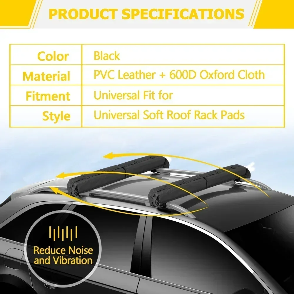 AQUARM Kayak Roof Rack Pads Universal Car Soft Roof Rack for Canoe