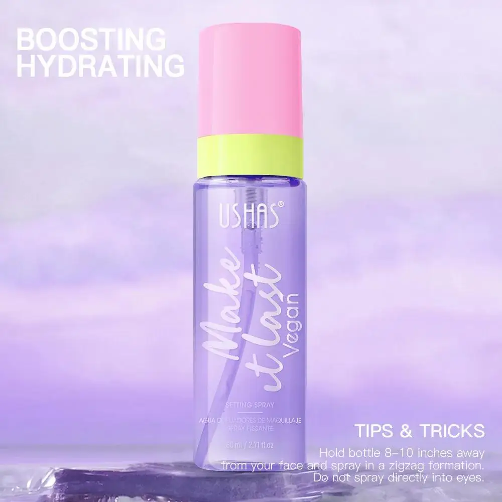 80ml Oil Control Setting Spray Waterproof Makeup Fixer Hydrating Face Mist Long Wear No Smudge