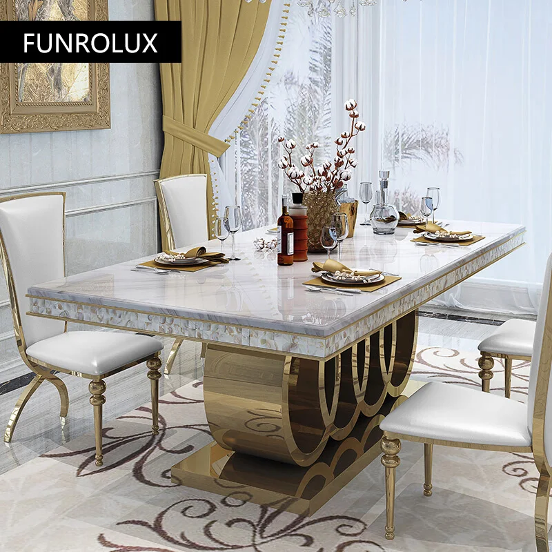 Marble Dining Table Set 6 People 10 For Renren Restaurant