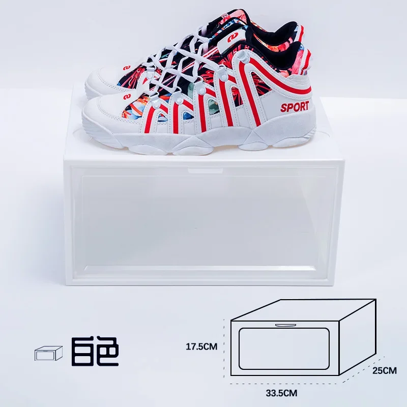 Scatola portaoggetti per Sneaker scatola per scarpe combinata impilabile  custodia per scarpe in plastica pieghevole custodia per cassetti  antipolvere Home Clear Organizer scatola per scarpe