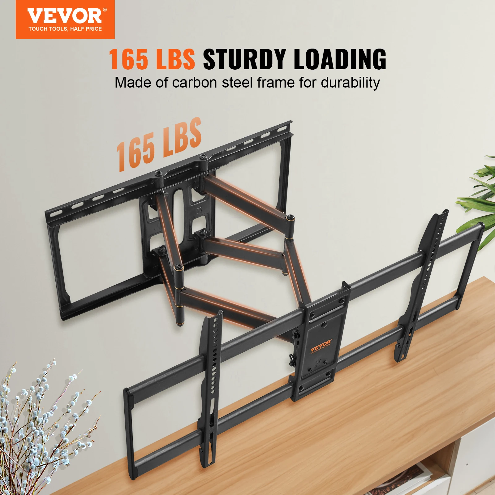 Full Motion TV Mount for Most 26-90in TVs Swivel Tilt Horizontal Adjustment TV Wall Mount Bracket with Articulating Arms tv wall mount tv wall mount bracket