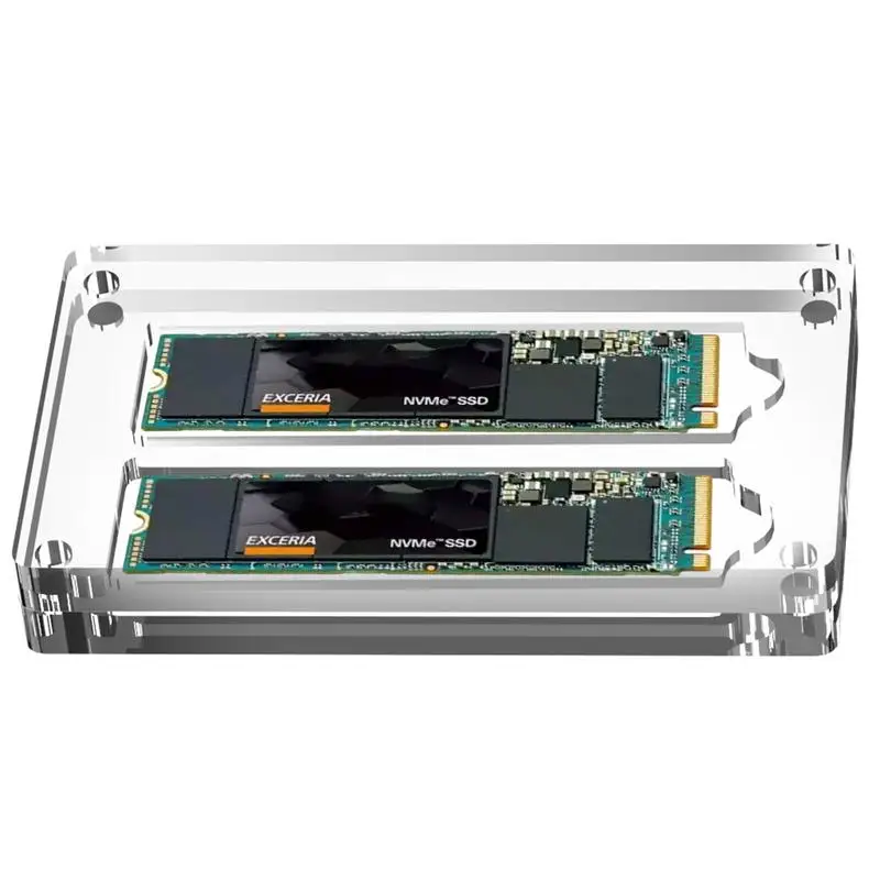 Scatola Portaoggetti Ssd Per M.2 2280 Custodia Per Disco Rigido Msata/Nvme Ssd Dual Slot Per Custodie Ssd Msata/Nvme Portatili Antiurto