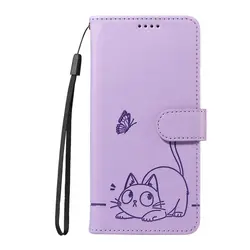 Luxury Leather Wallet Flip Cover - Magic Series Cat Design for Honor X9A (PURPLE)