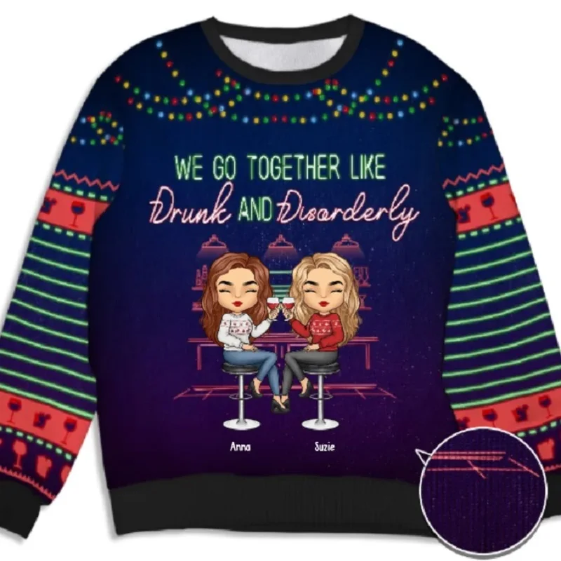 2023 Autumn/Winter New Fashion Street Sports Tops Christmas Sweater Deadpool Jolly Red Guy Hot Sale O-Neck Long Sleeve Pullover
