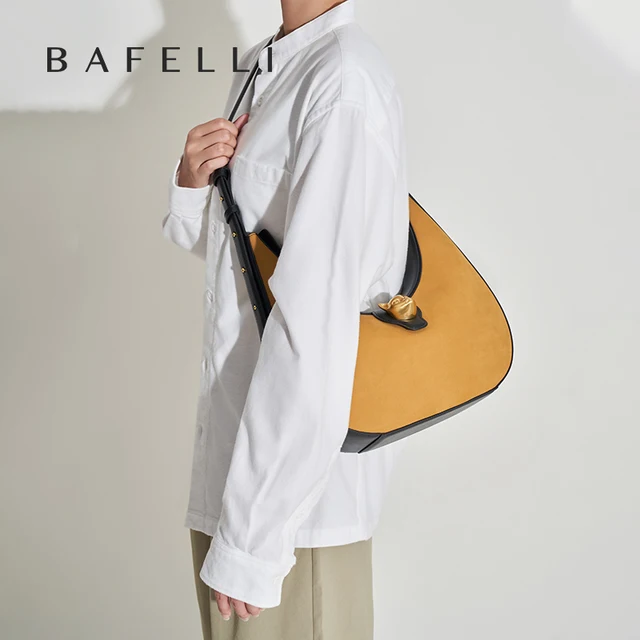 BAFELLI 2024 NEW WOMEN'S HANDBAG CAT SERIES GENUINE LEATHER LUXURY BRAND FASHION RETRO STYLE SHOULDER HOBOS FLAP BAGS FEMALE 2