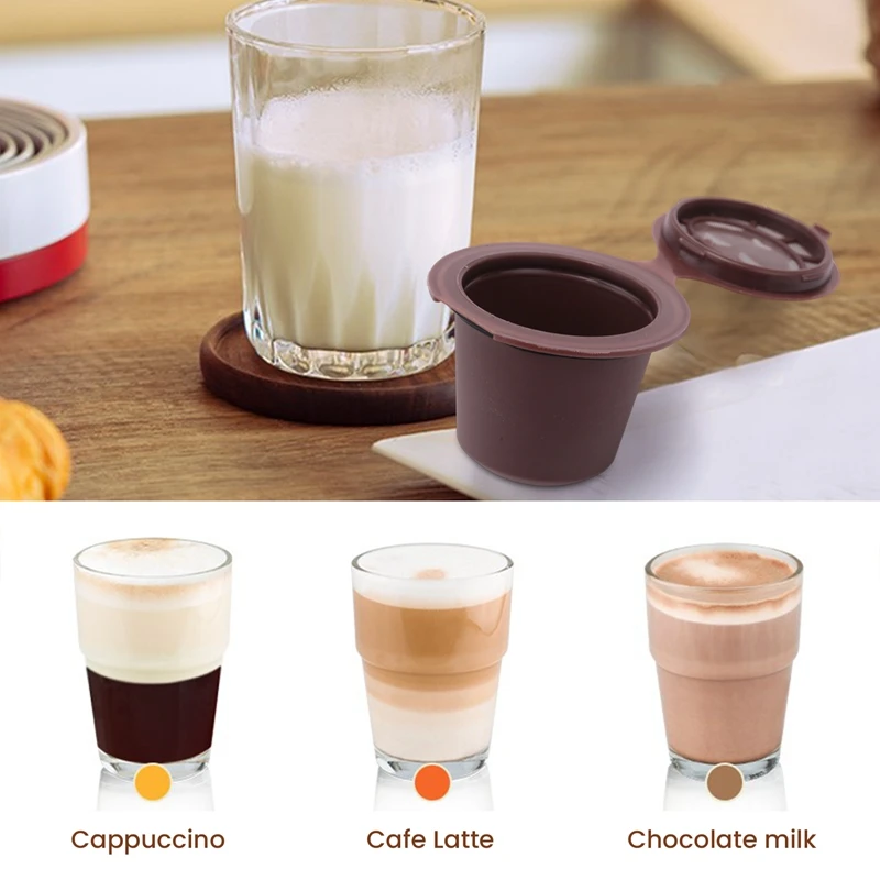3 Pcs Refillable Reusable Espresso Capsule Nespresso Coffee Machine Reusable Capsule Refill Empty reusable coffee capsules