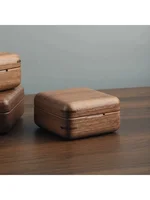 *Solid wood jewelry storage box, jewelry small box, portable and exquisite 2