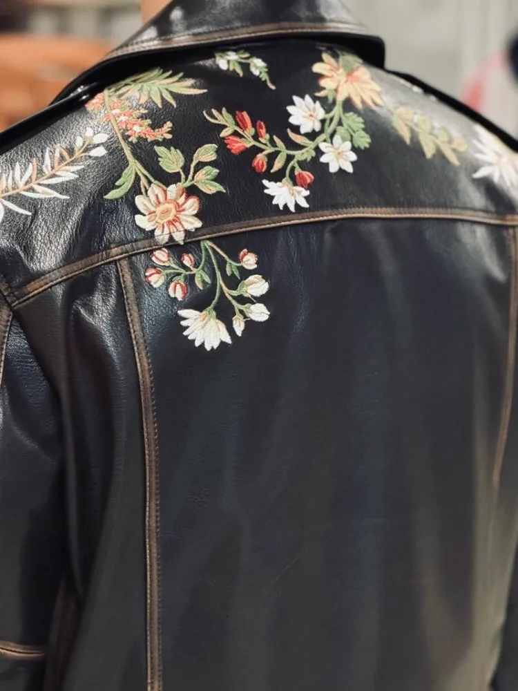 CHERRYQUIRI フェイクファーベルト シズニルック Wallpaper Floral Print Quilted Oversized Jacket – Firefly