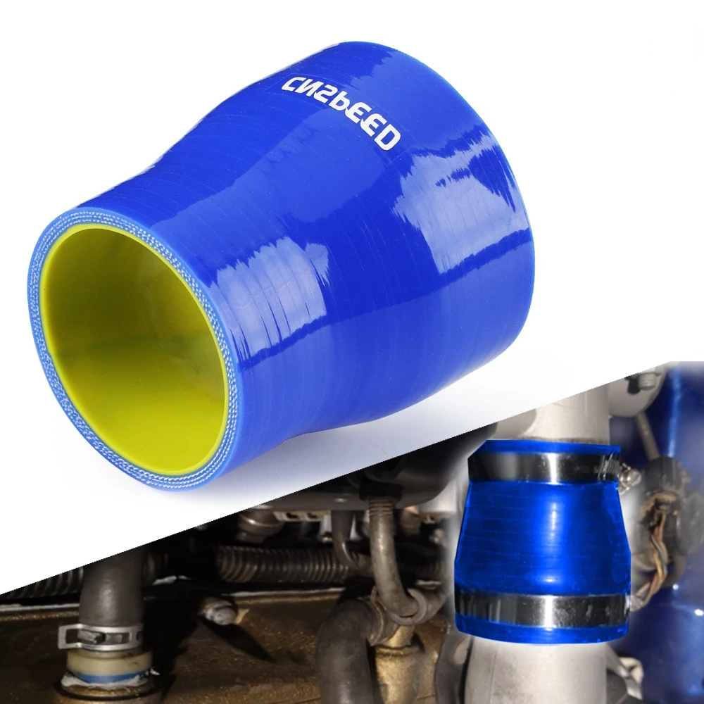 Blu e giallo 2 "-2.5" 51mm-64mm tubo in SILICONE riduttore dritto adattatore di accoppiamento giunto Intercooler Turbo tubo di aspirazione