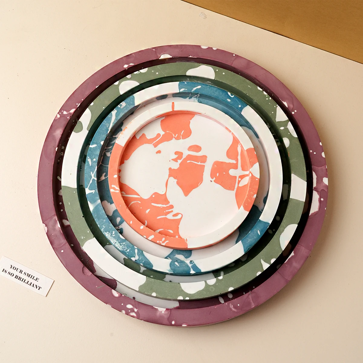 Round Tray Silicone Mold Coaster Storage Tray Storage Board Vase Base Resin Mold Gypsum Concrete Casting Mould Home Decor silicone mold