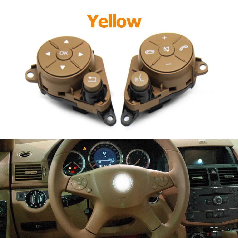 W204 多機能ステアリングホイールボタンスイッチキー交換