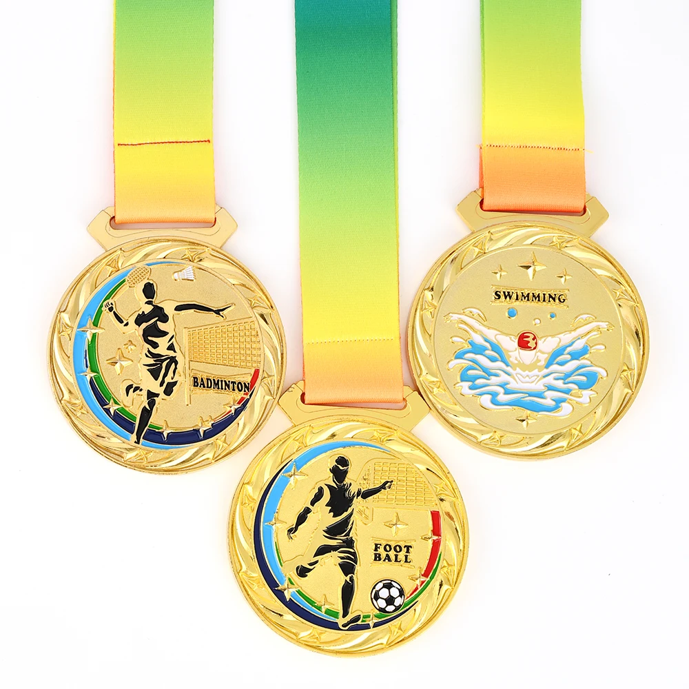 Award Medals 1Pc Sports Medal Blank Medals For Any Competition Marathon Football Basketball Table Tennis Badminton Boxing Trophy Medal