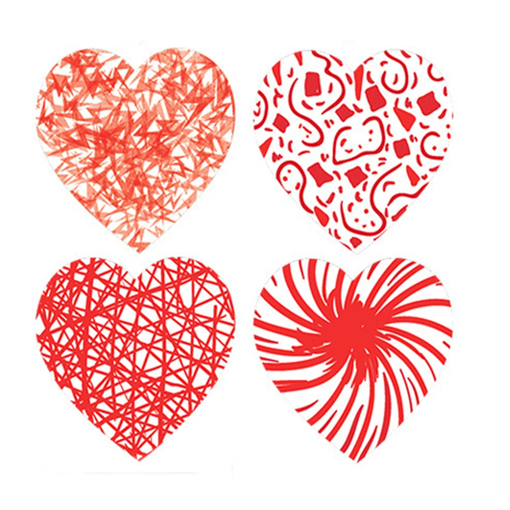 50-500 Labels Love Rainbow Sticker Heart Shape Scrapbooking Gift Packaging Party Wedding Valentine's Day Stationery Sticker