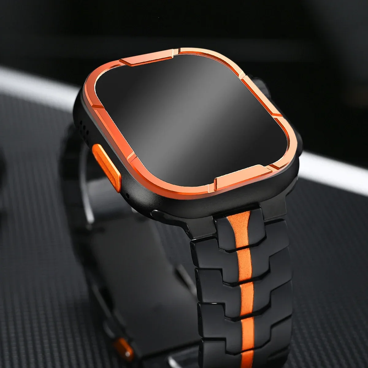 스테인레스 스틸 금속 프레임 + Apple Watch Ultra 1 2 용 유리 iWatch 시리즈 SE 9 Ultra2 용 49mm 범퍼 프레임 하우징 보호대