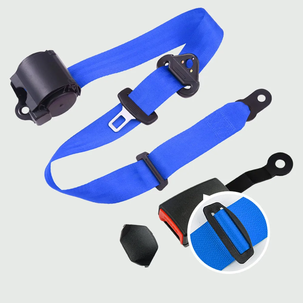 CE Certification Retractable 3 Point Car Seat Belt Universal Driver Safety Belt with Adjuster and Lock