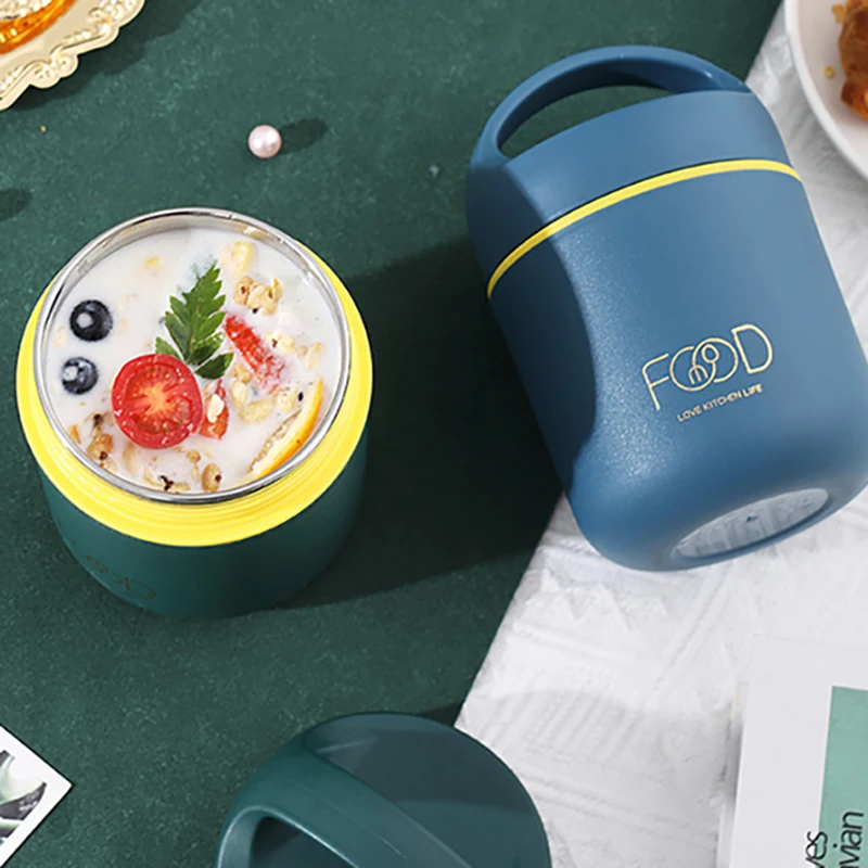 Stainless Steel Vacuum Thermal Lunch Box Portable Food Warmer Soup Cup  Thermos Containers Simple Durable Lunch Box For Kids - AliExpress