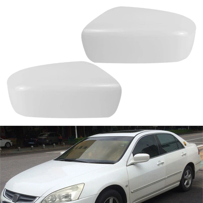 

1 Pair Car Left & Right Side Rearview Mirror Cover Case Cap ABS White Fit for Honda Accord 2003-2007 76251-SDC-H01 76201-SDC-H01