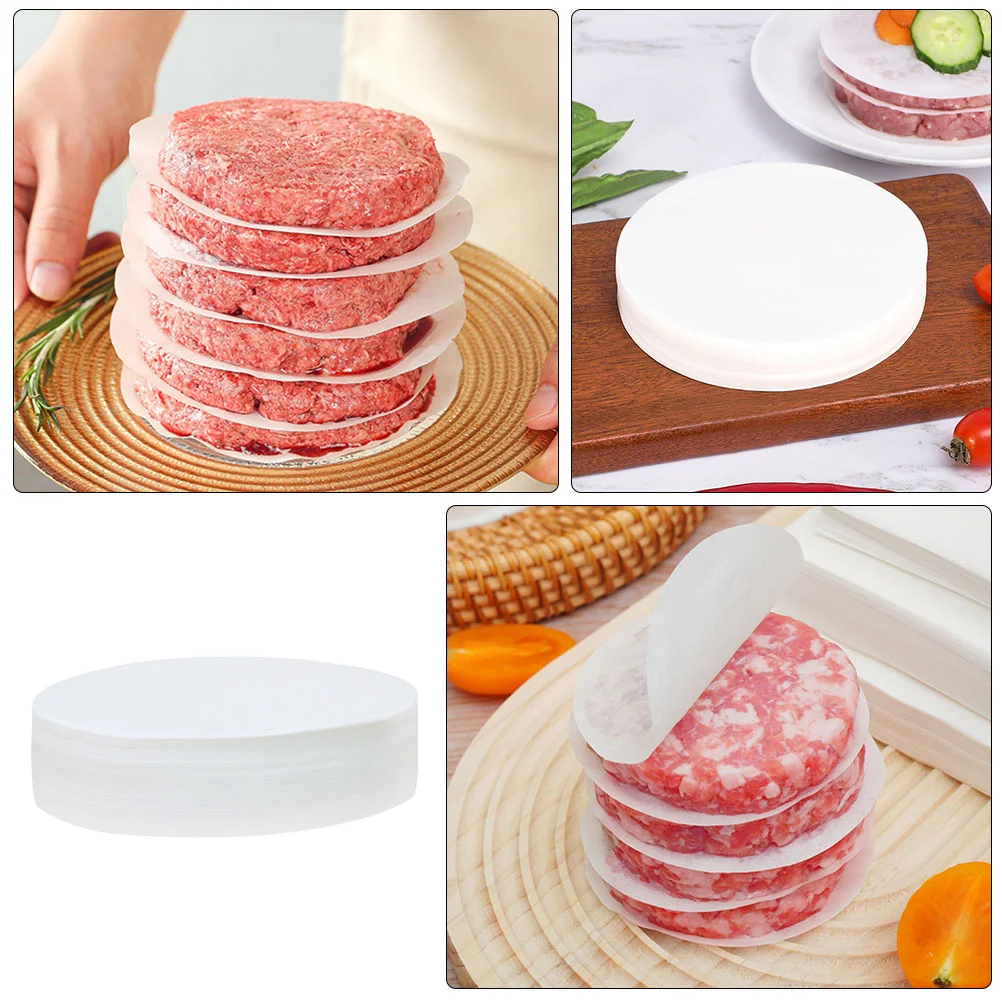 100 Pcs Burger Separator Paper Chment Bakery Food Patty Papers Smash White Hamburger Press